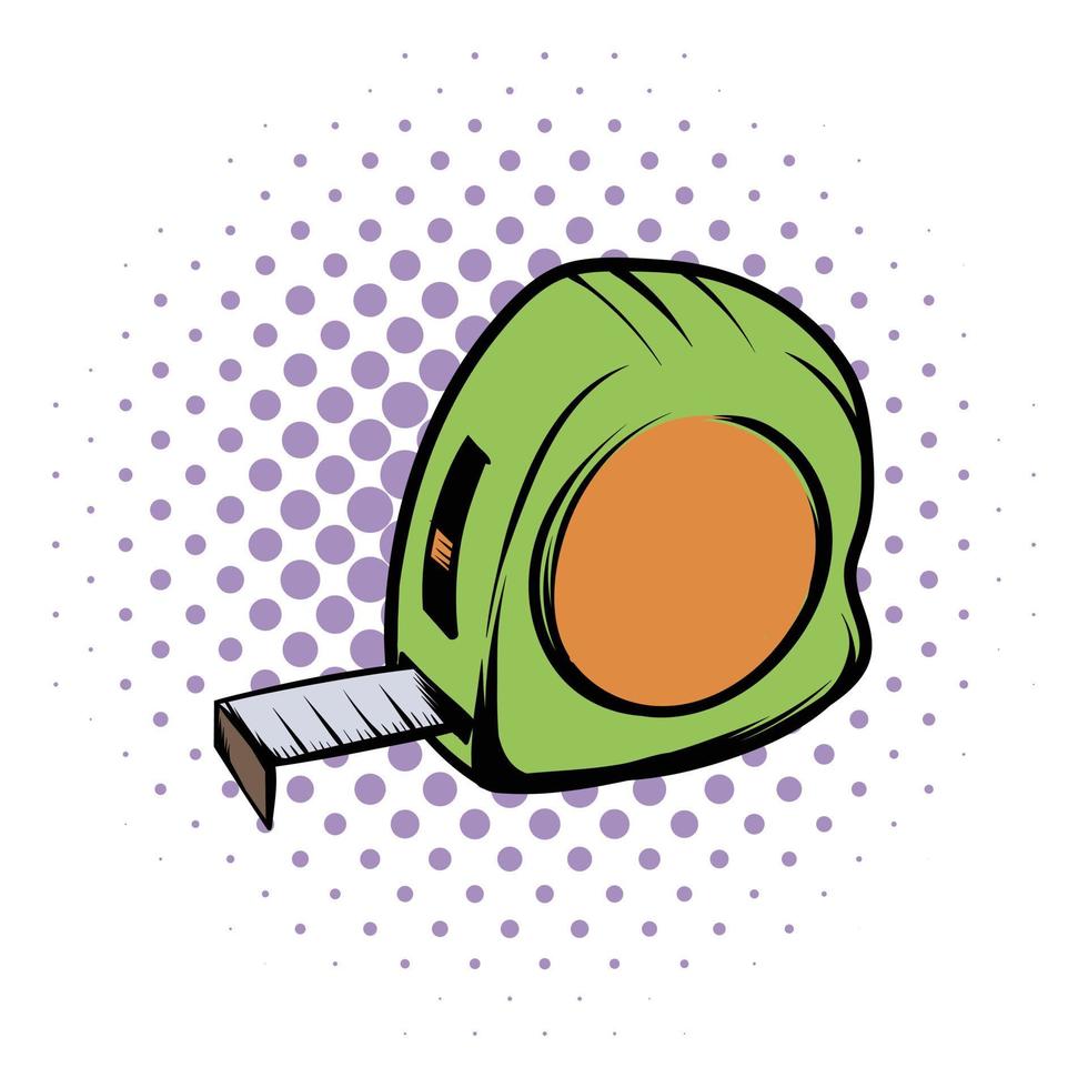 Tape measure comics icon vector