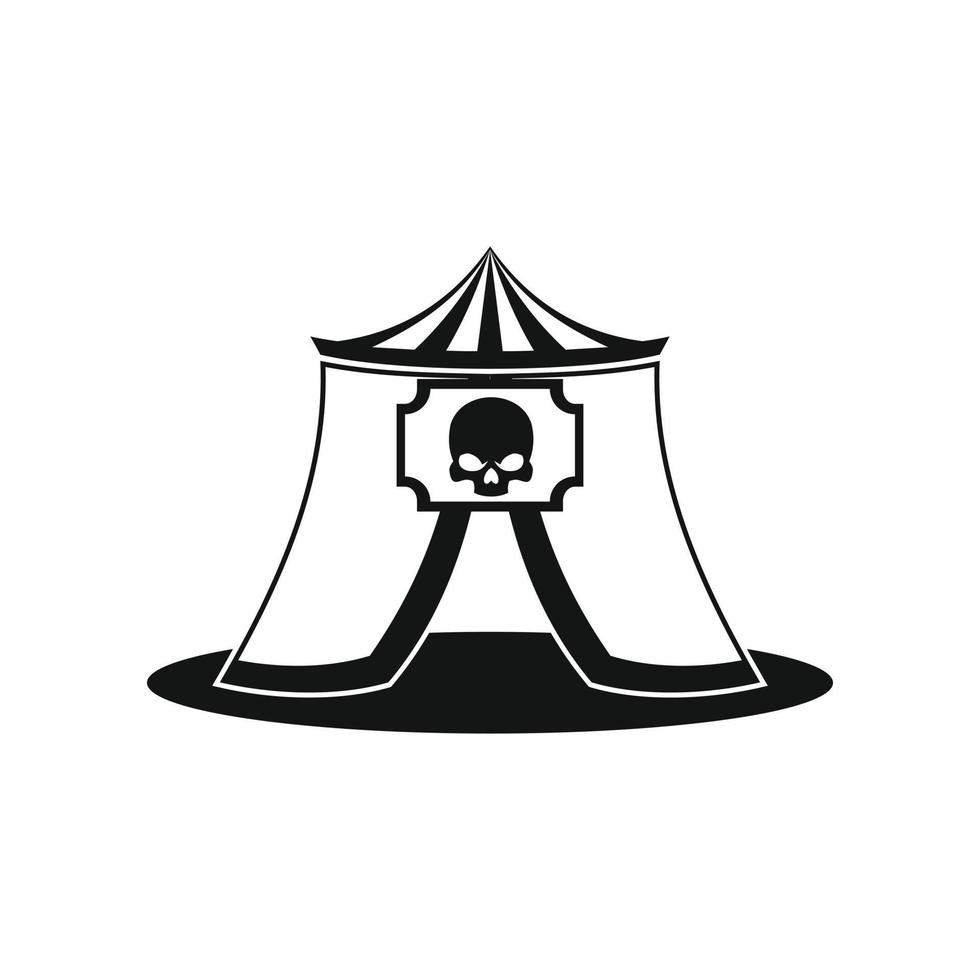Haunted house black simple icon vector