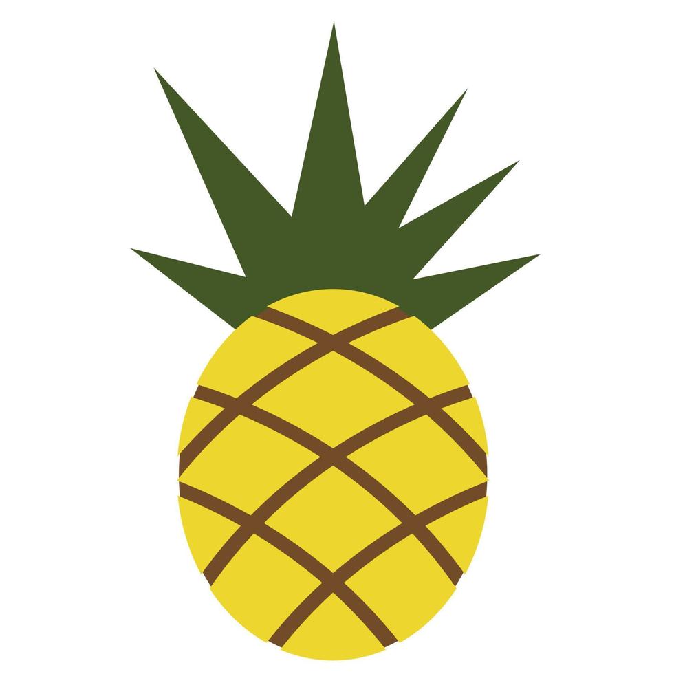 Pineapple flat icon vector