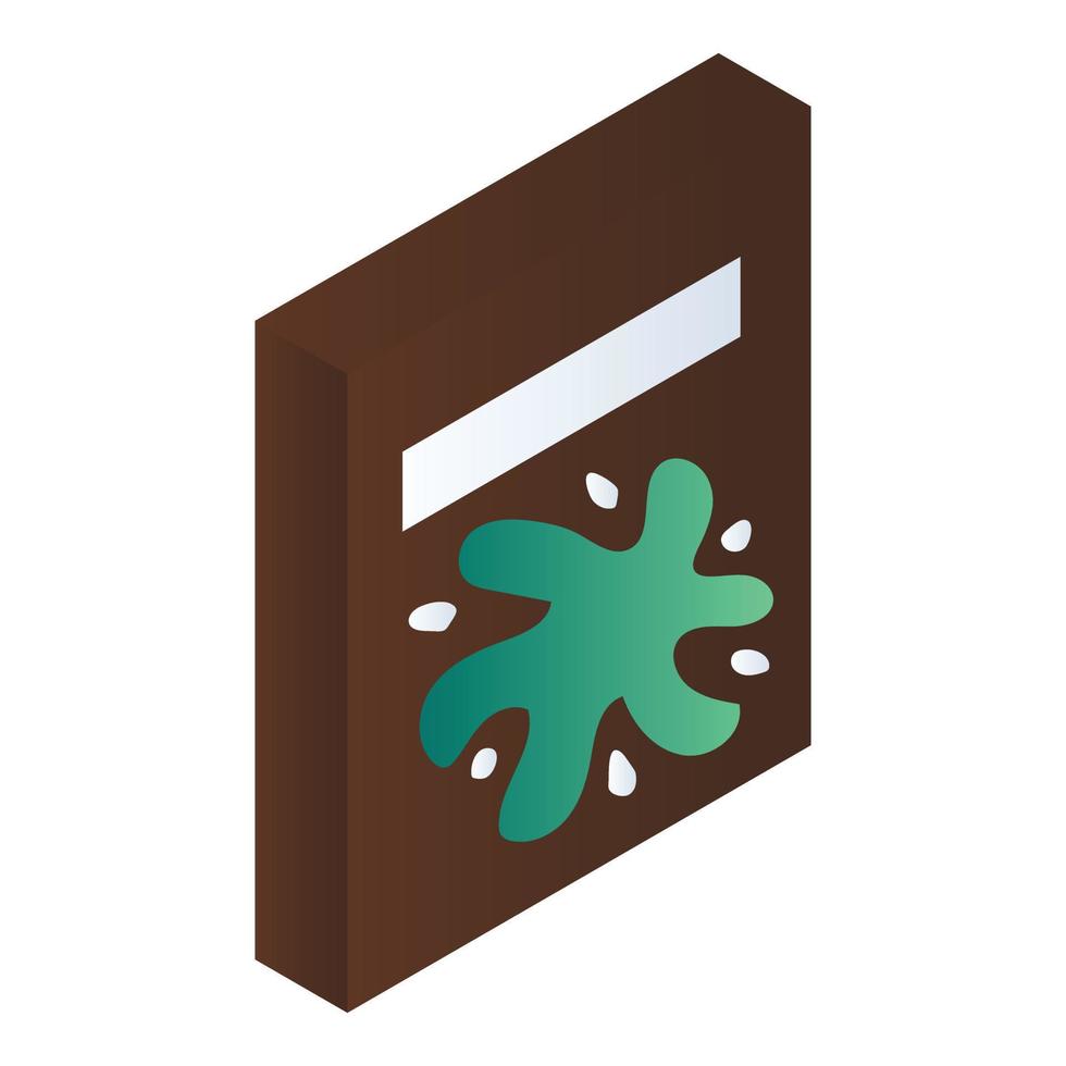 Flower tea pack icon, isometric style vector