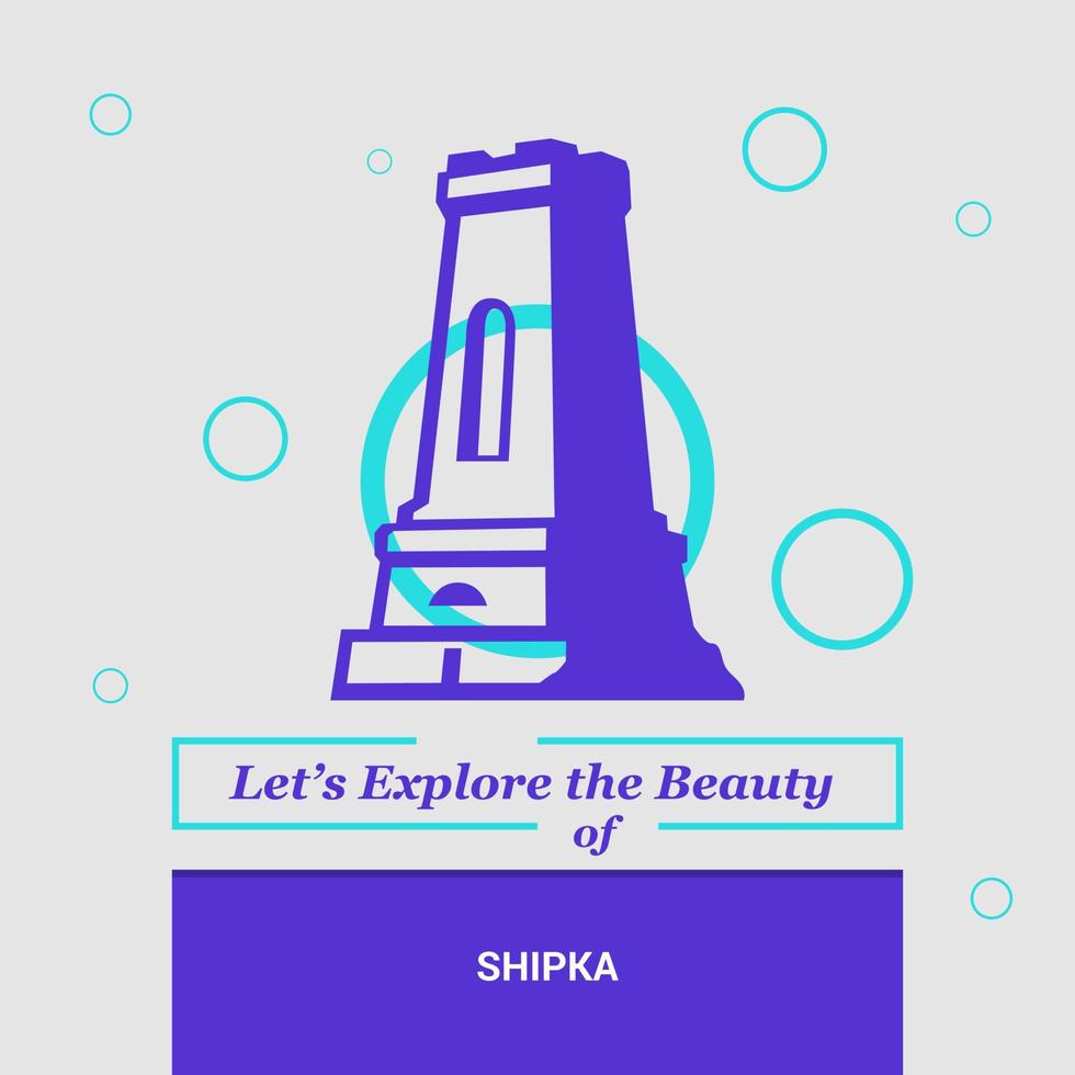 Lets Explore the beauty of Shipka Bulgaria National Landmarks vector