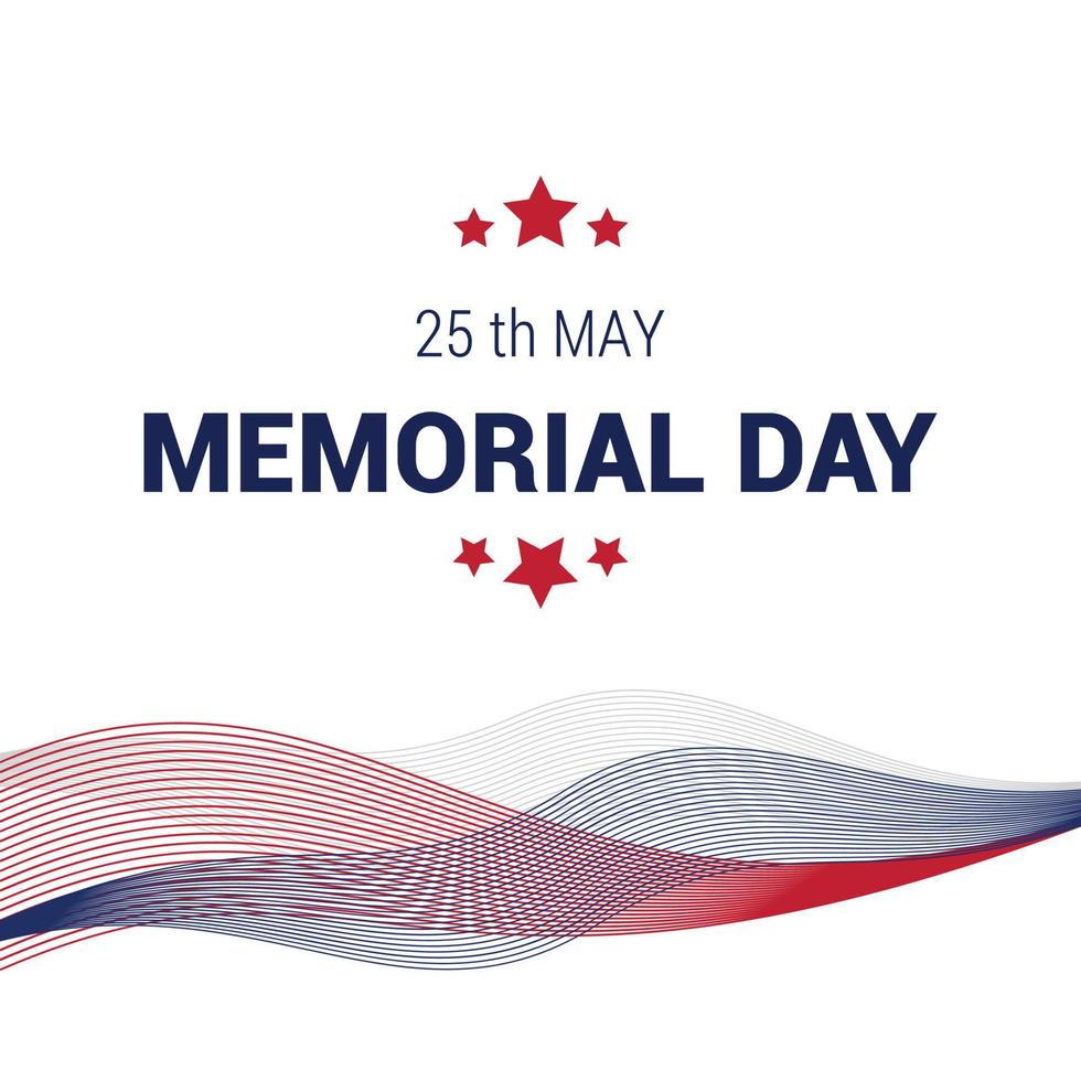 Memorial day design card vector