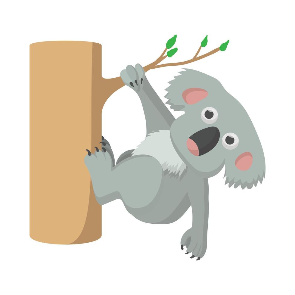 Koala icon, cartoon style vector