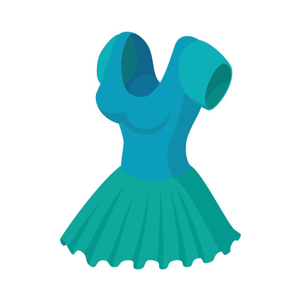 icono de vestido de mujer, estilo de dibujos animados vector