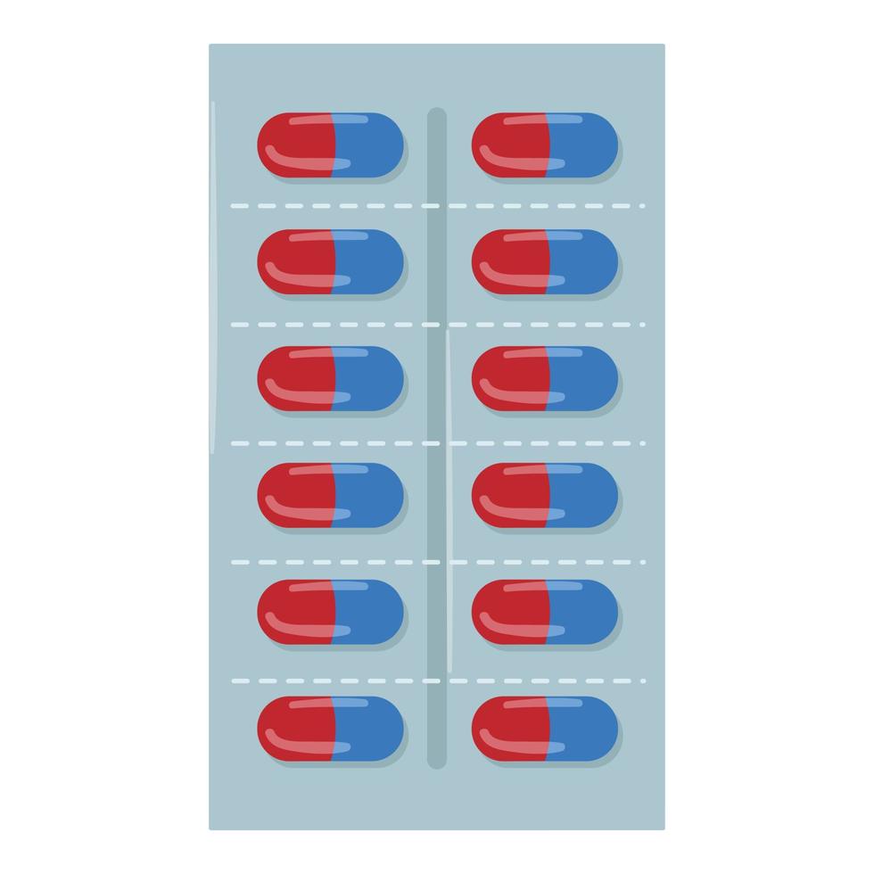 Antibiotic blister icon cartoon vector. Medicine tablet vector