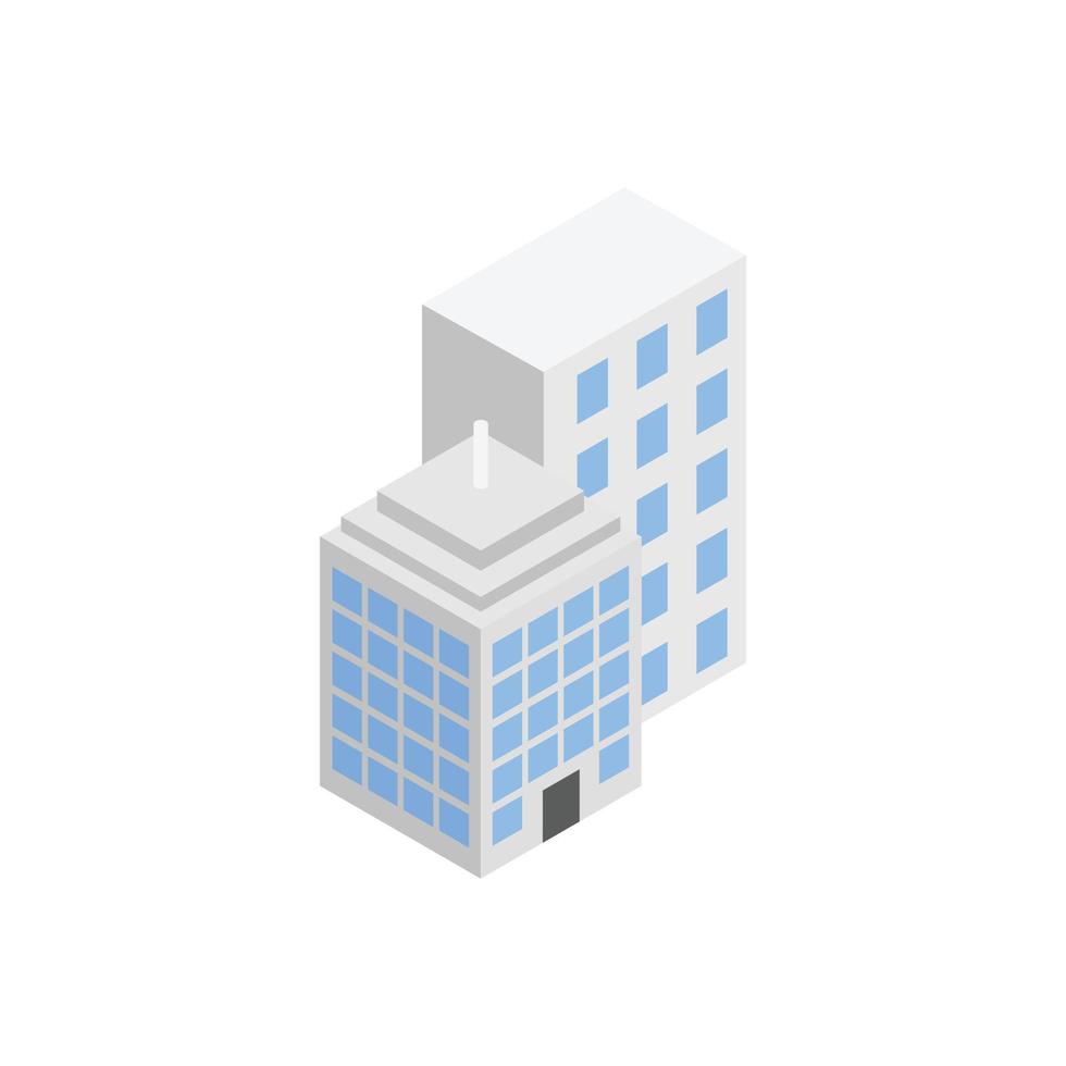 Office building icon, isometric 3d style vector