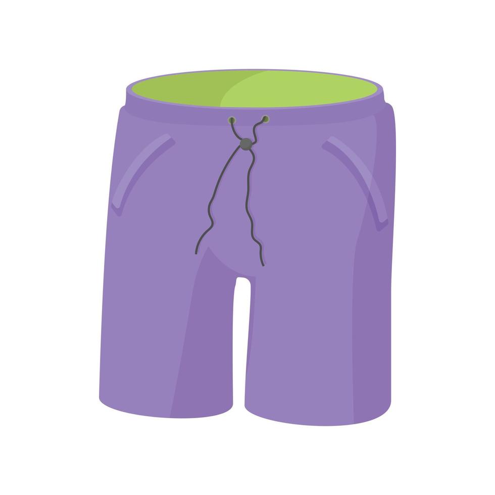 icono de pantalones cortos de hombres largos, estilo de dibujos animados vector