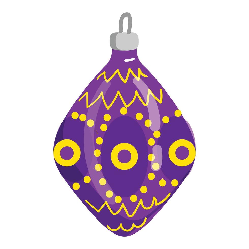 Old Christmas tree toy icon cartoon vector. Winter decoration vector