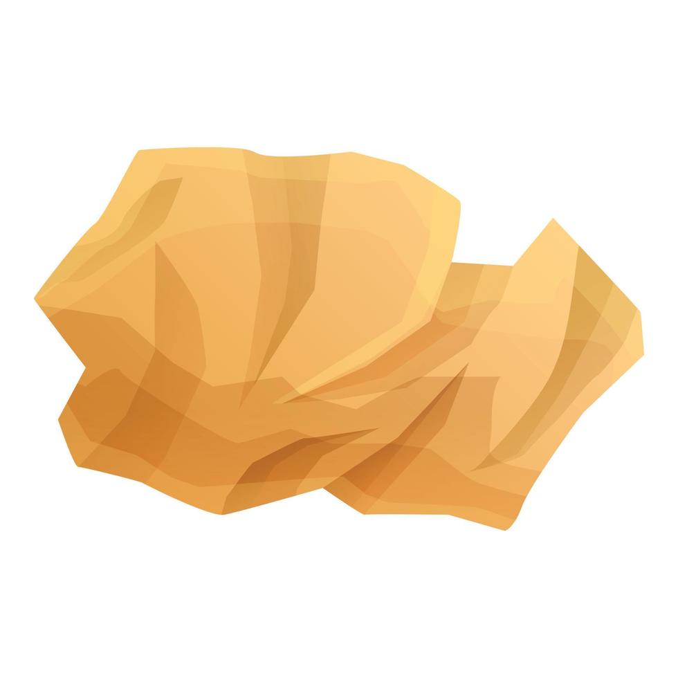 Paper garbage icon, cartoon style vector