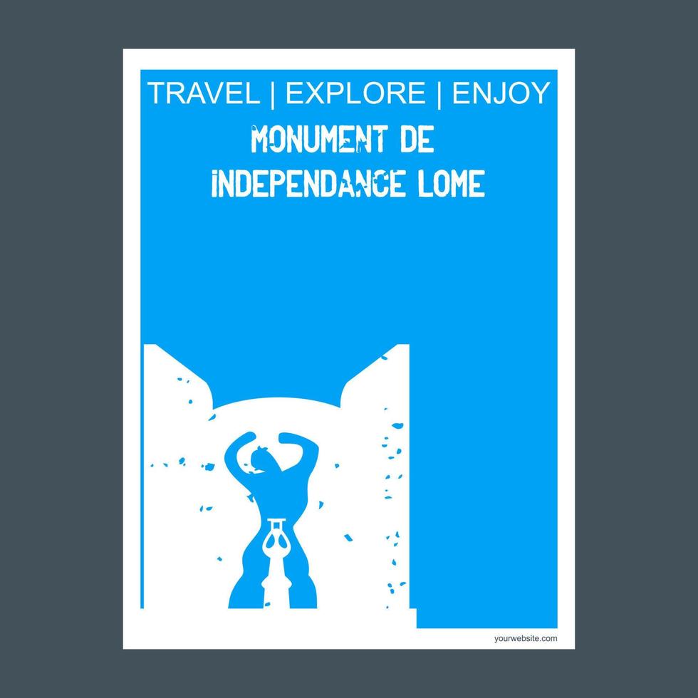 Monument De Independence Lome Lome Togo monument landmark brochure Flat style and typography vector
