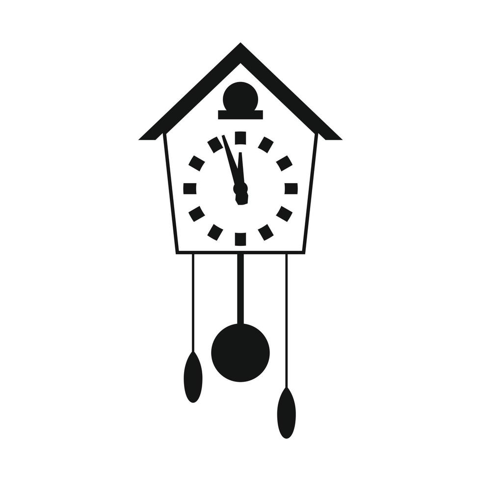 reloj de cuco, simple, icono vector