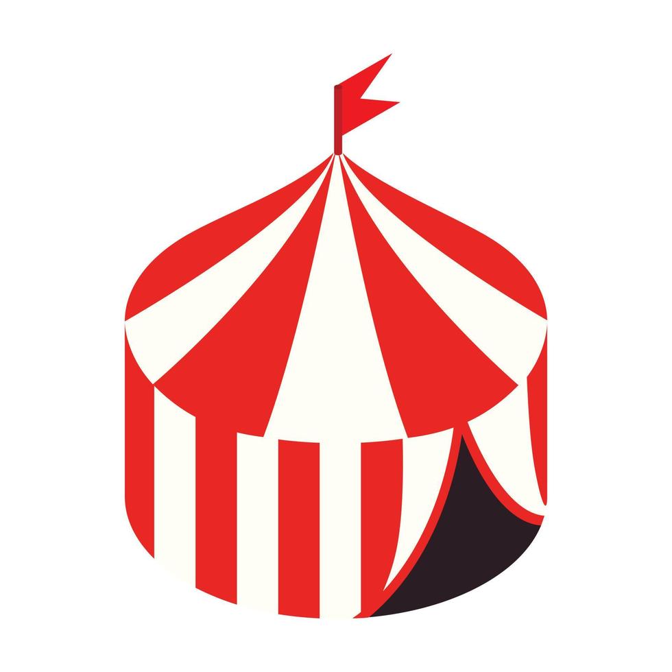 Circus tent isometric 3d icon vector