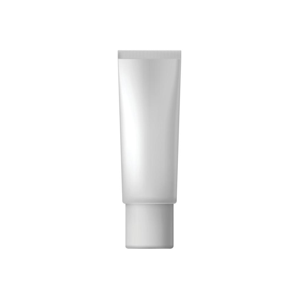 White blank cosmetic tube vector