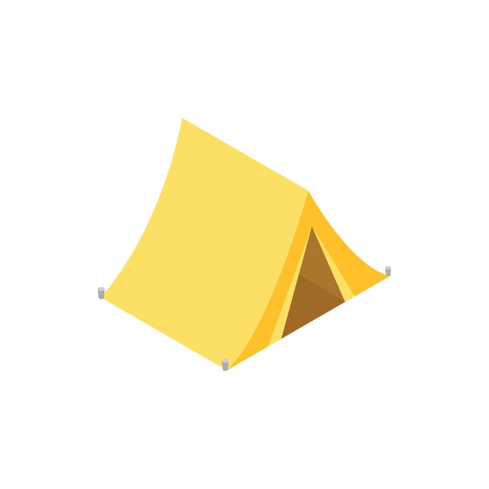Hunting tent isometric 3d icon vector