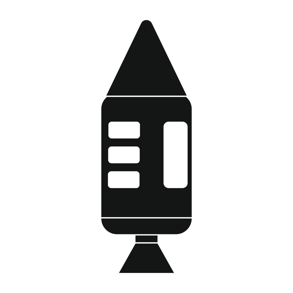 Spacecraft black simple icon vector