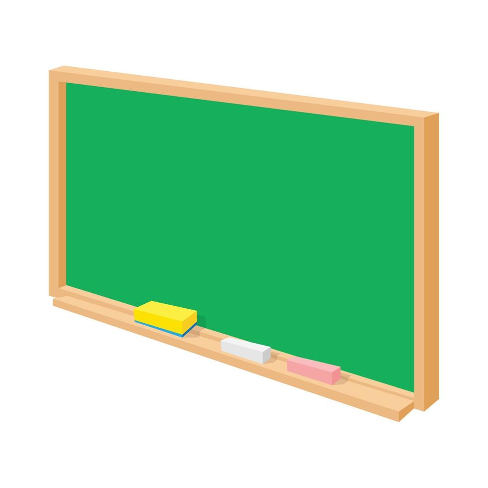 School board icon, cartoon style vector