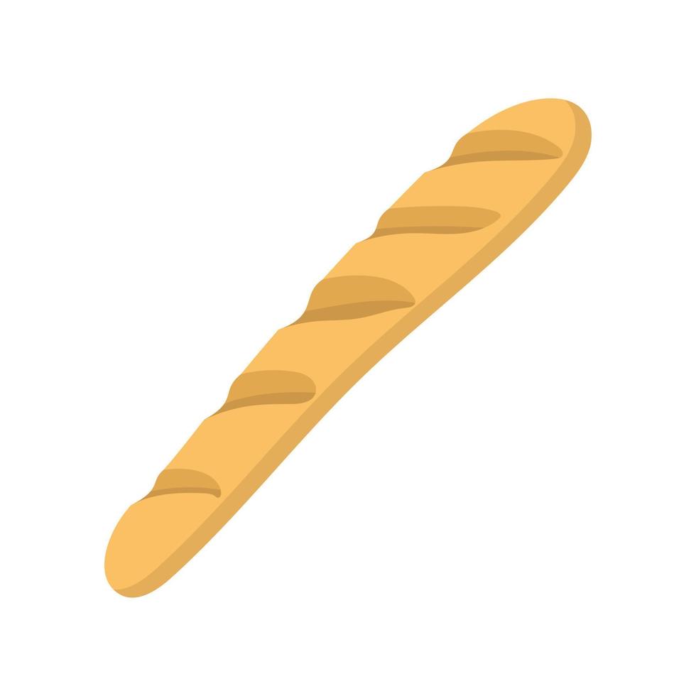 French baguette icon, cartoon style vector