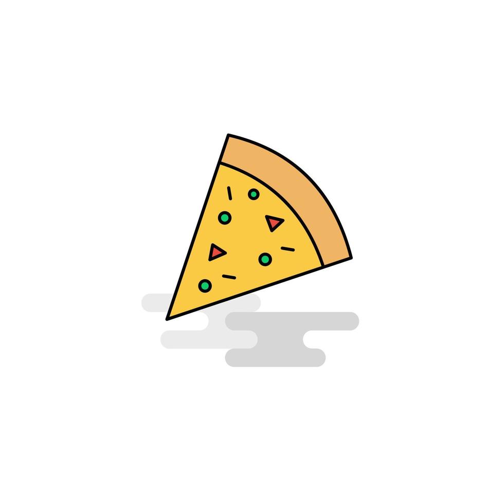Flat Pizza Icon Vector