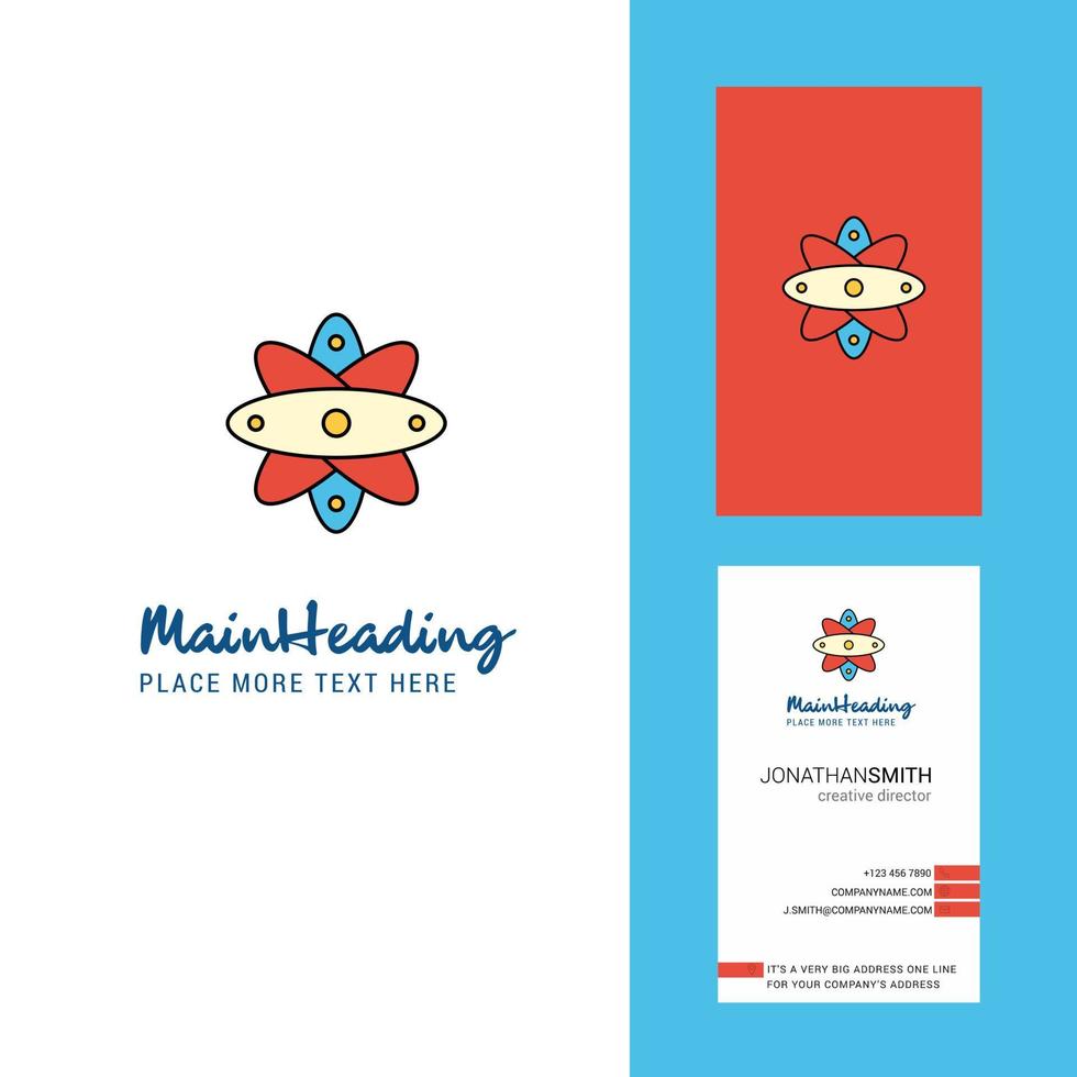 Nuclear Creative Logo and business card vertical Design Vector