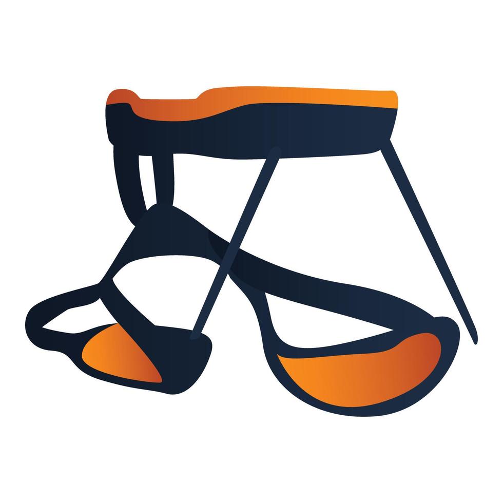 Secure climb protect icon, cartoon style vector
