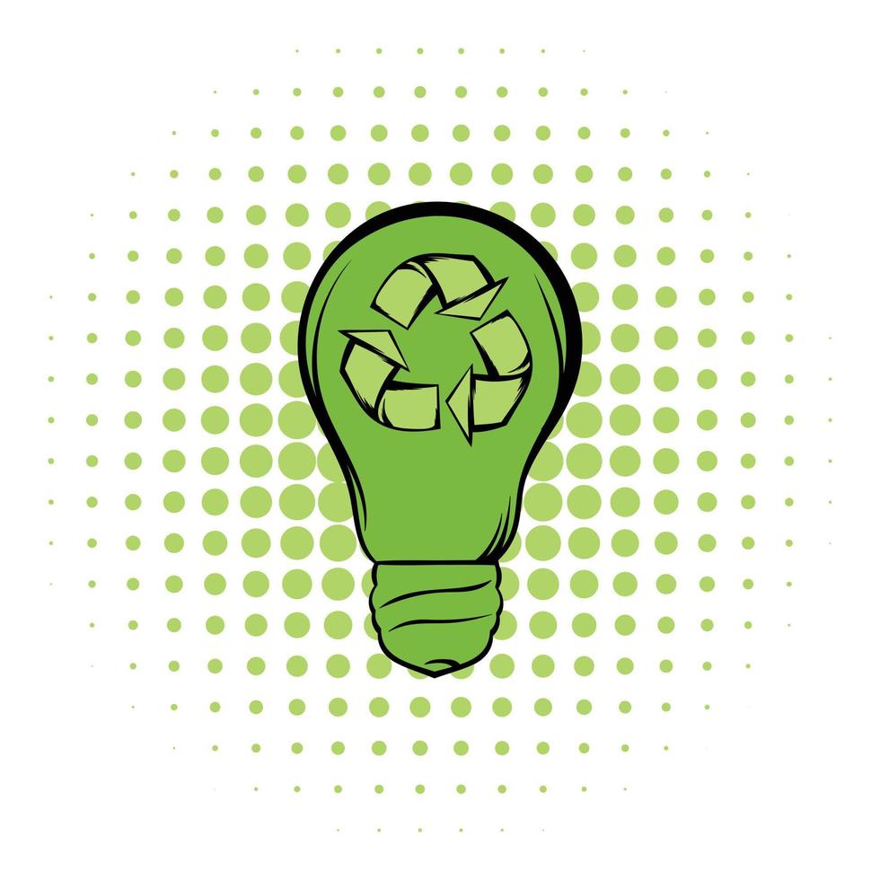 Eco energy concept comics icon vector