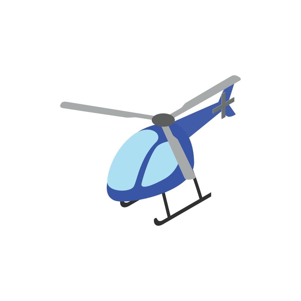Helicopter icon, isometric 3d style vector