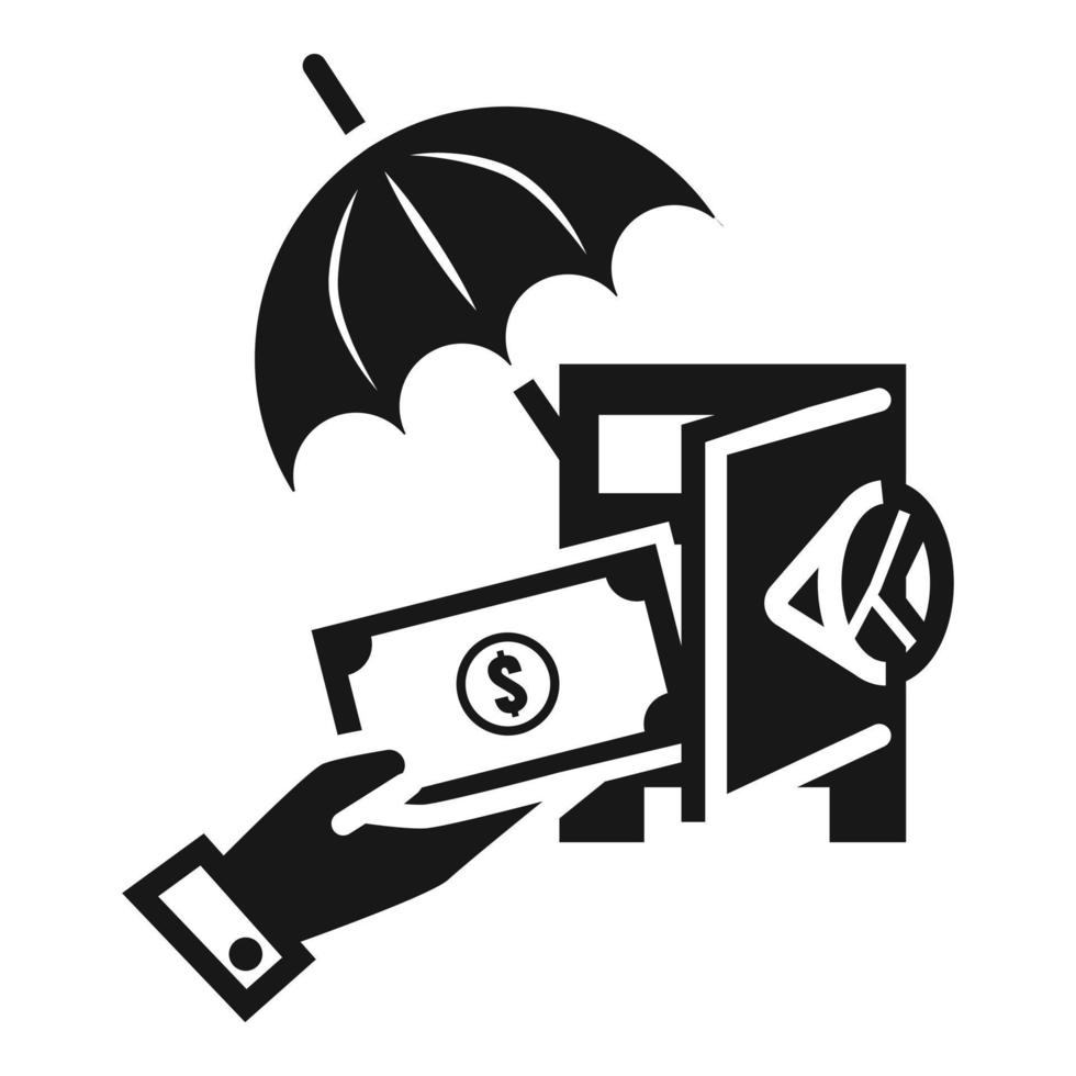 Put money in safe icon, simple style 14208655 Vector Art at Vecteezy