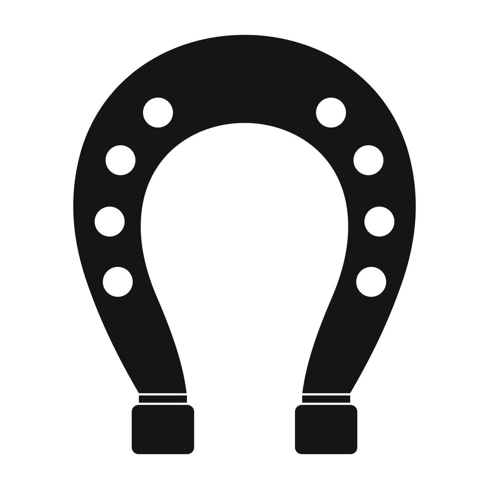 Golden horseshoes luck icon vector