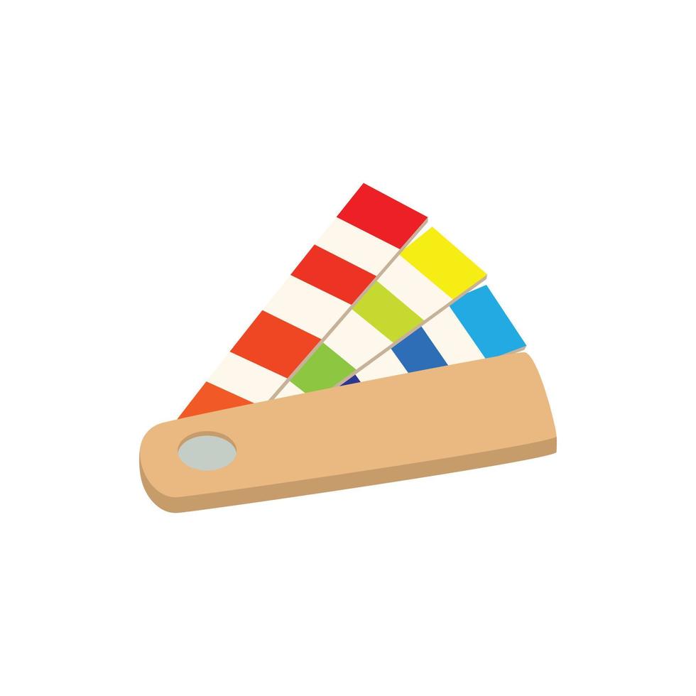 Color guide icon in cartoon style vector