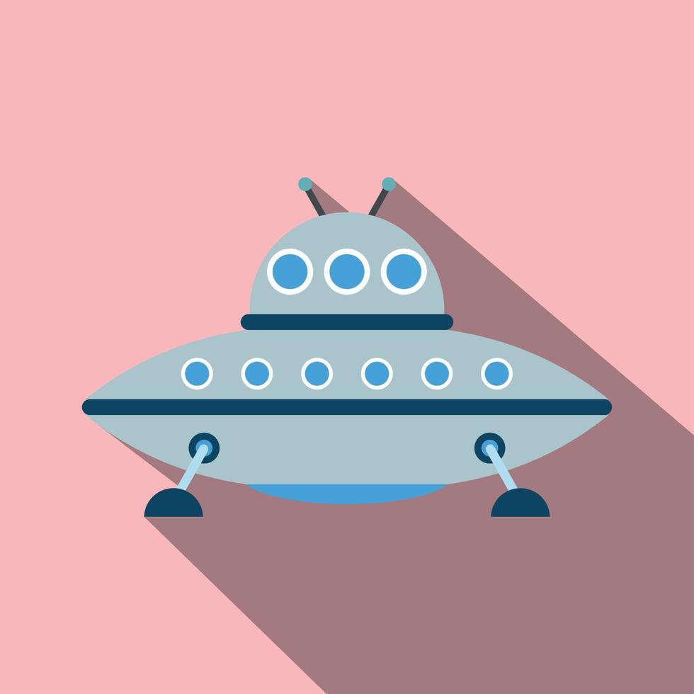 UFO flat icon with shadow vector