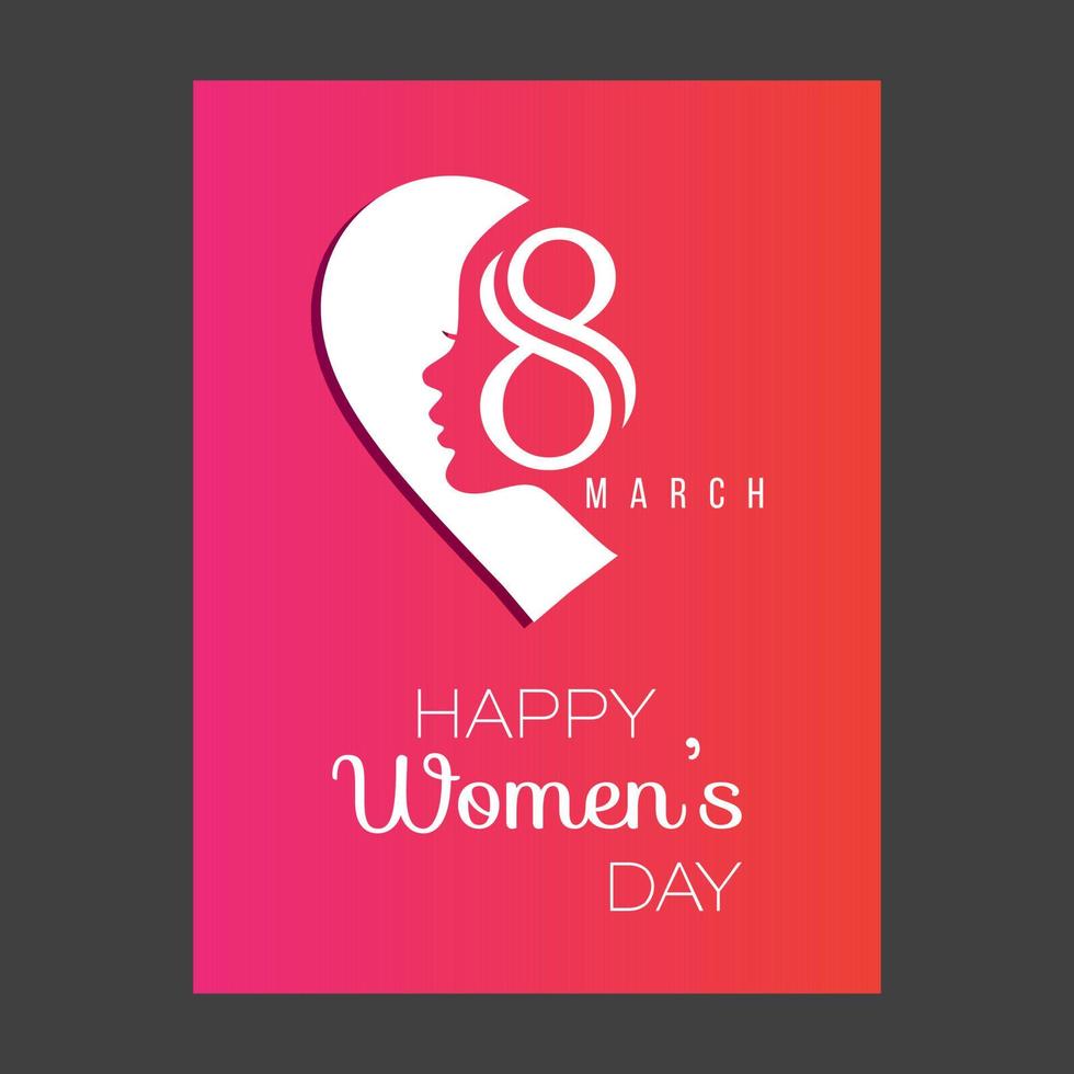 8 March logo vector design with international womens day background