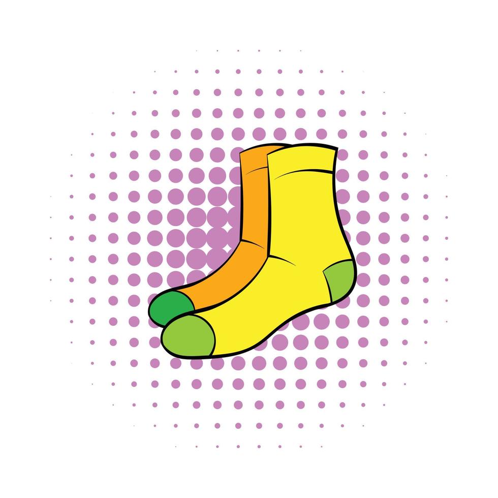 Men socks icon, comics style vector
