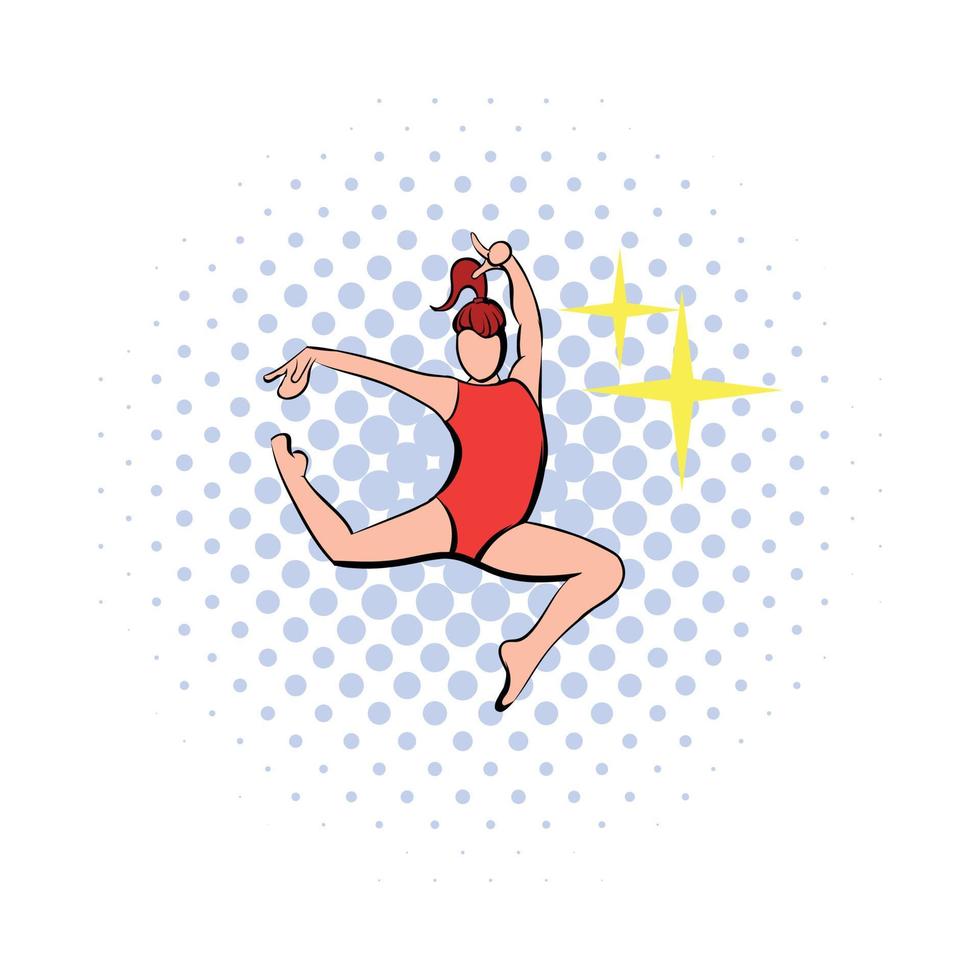 Circus acrobat comics icon vector