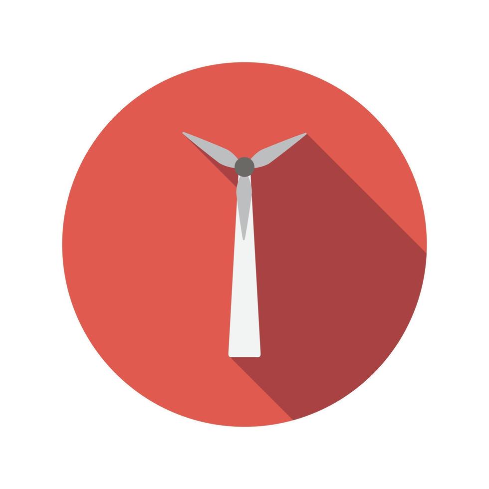 Windmill for electric power production flat icon vector