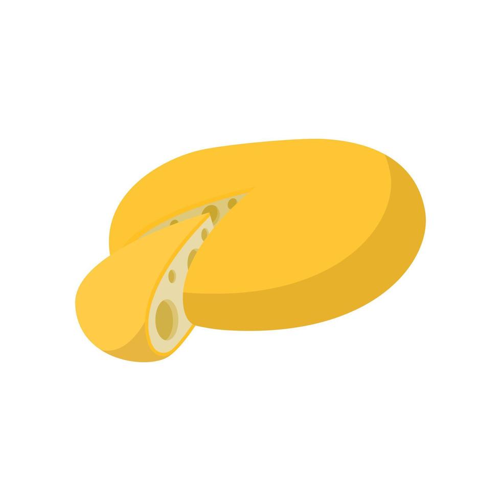 French cheese icon, cartoon style vector