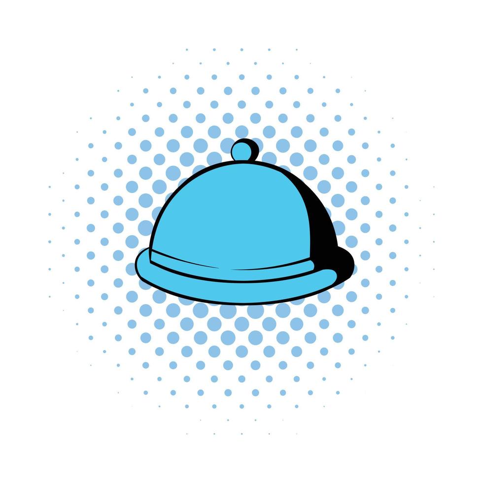 Closed dish comics icon vector