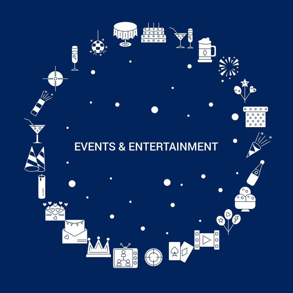 Creative Events and Entertainment icon Background vector