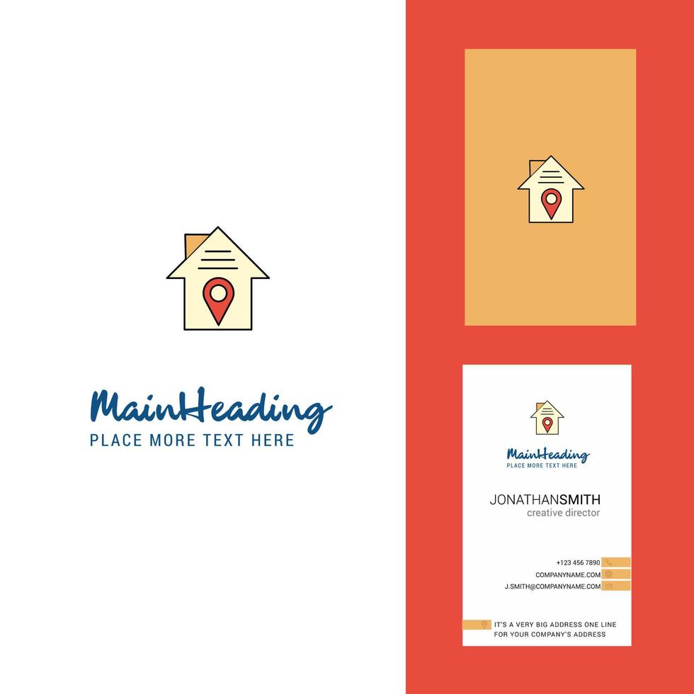 House location Creative Logo and business card vertical Design Vector