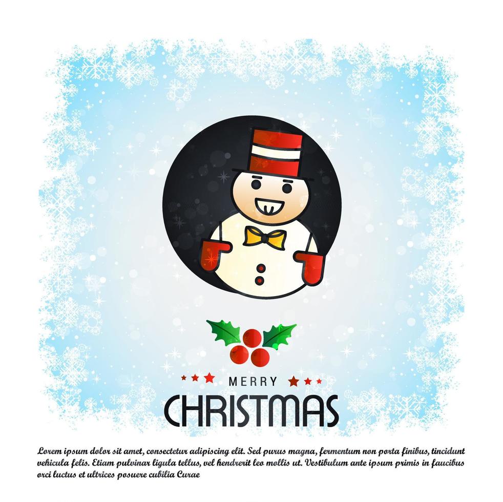 Christmas card with elegant design vector