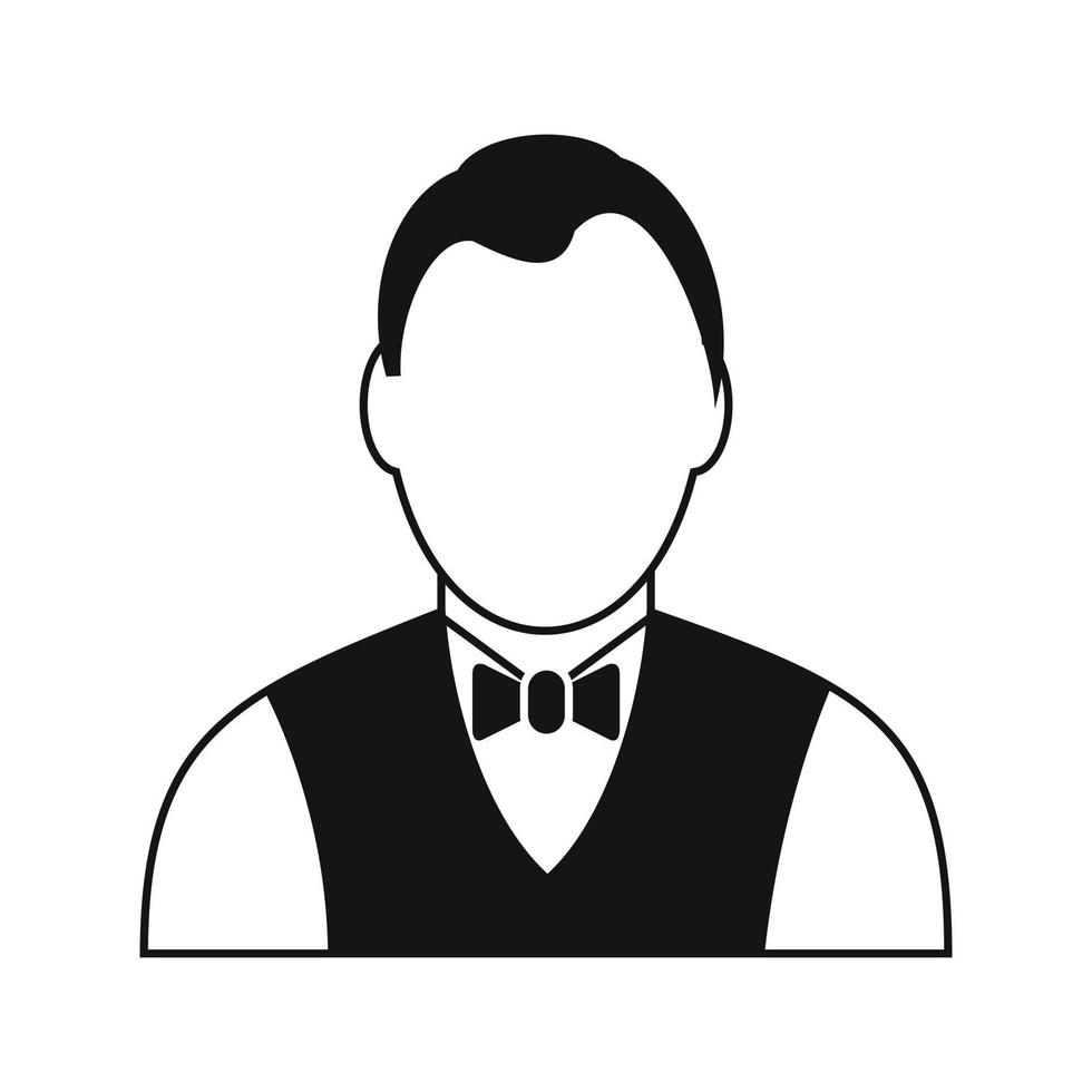 Croupier black simple icon vector