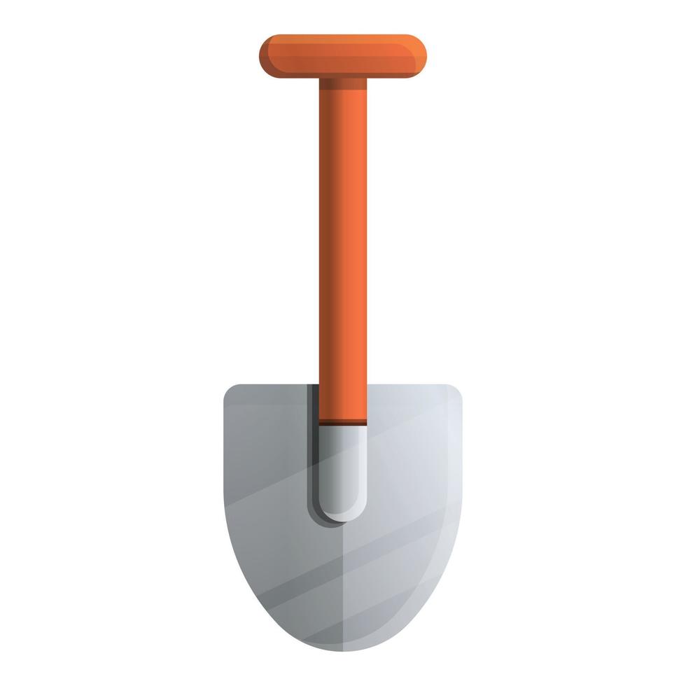 Hunter shovel icon, cartoon style vector