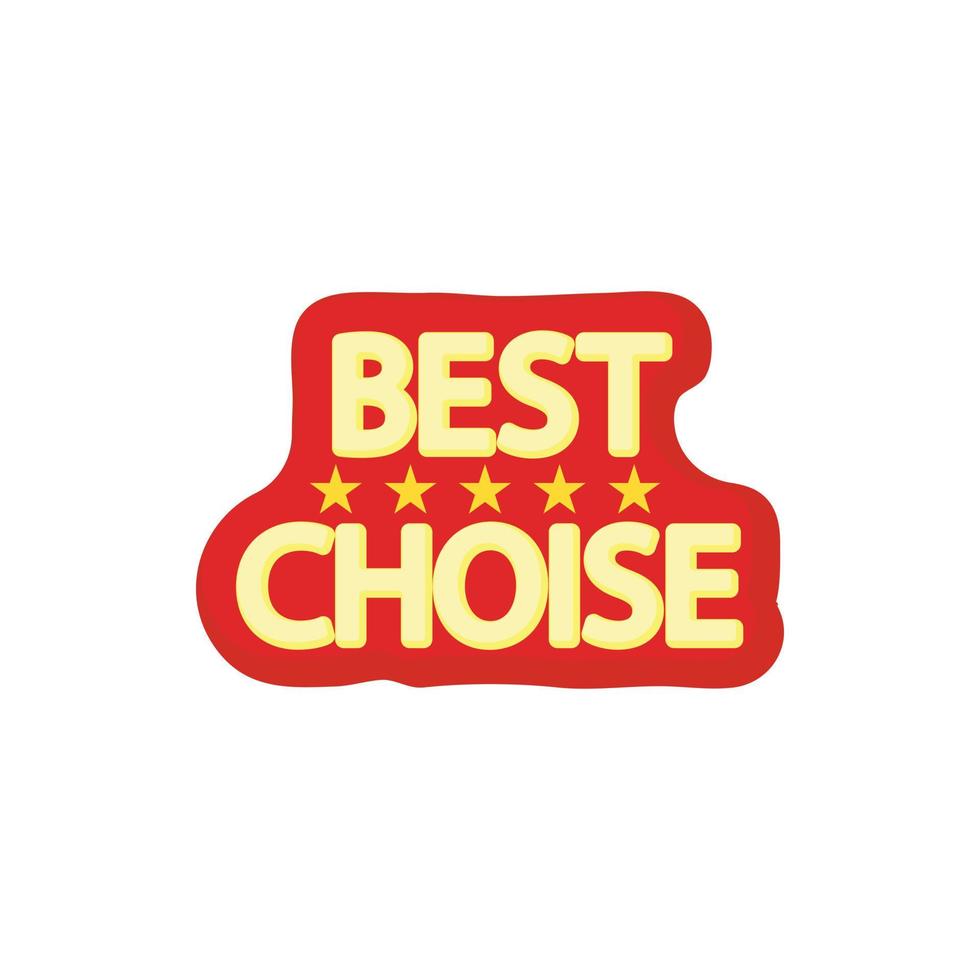 Best choice icon, cartoon style vector