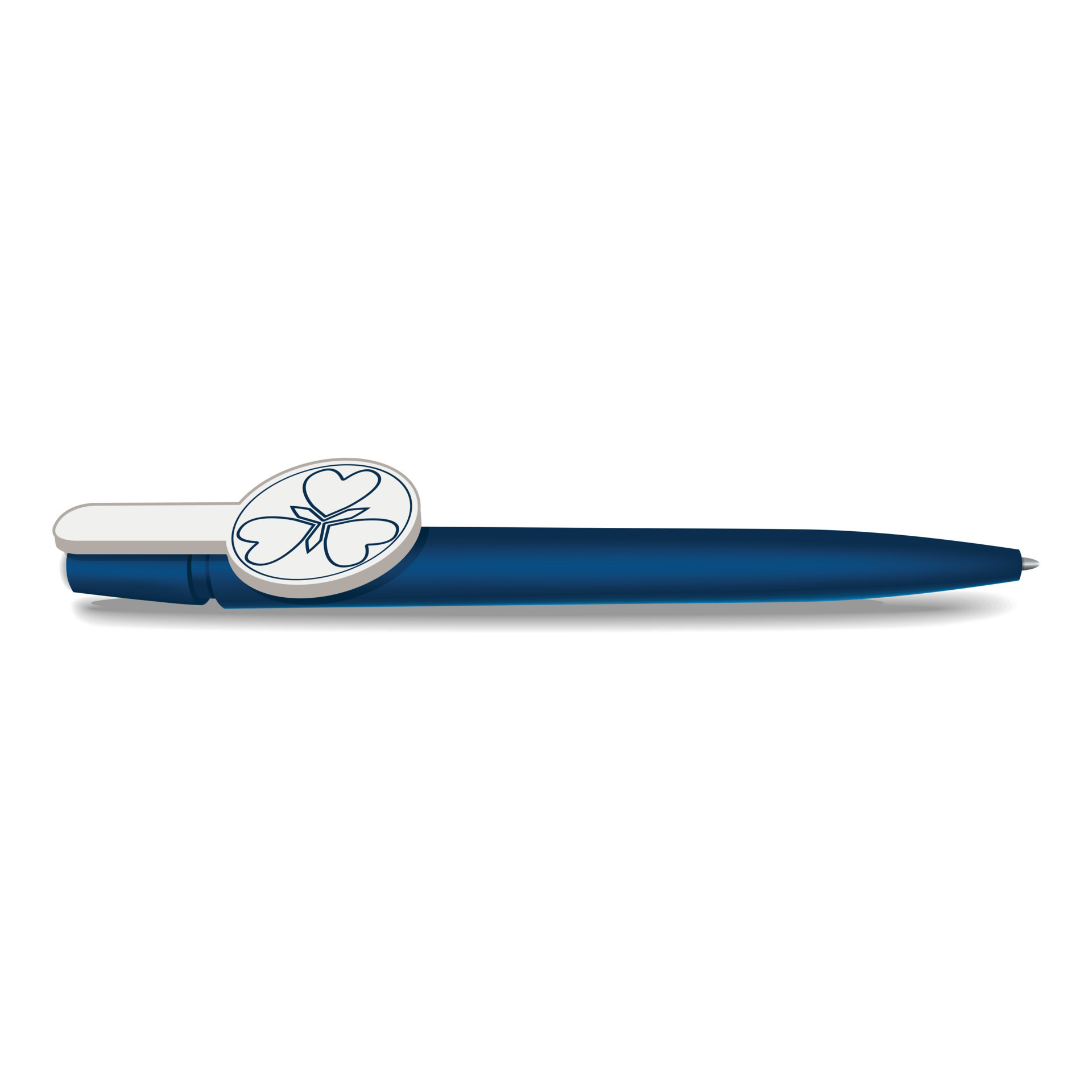 Blue pen icon, realistic style 14209194 Vector Art at Vecteezy