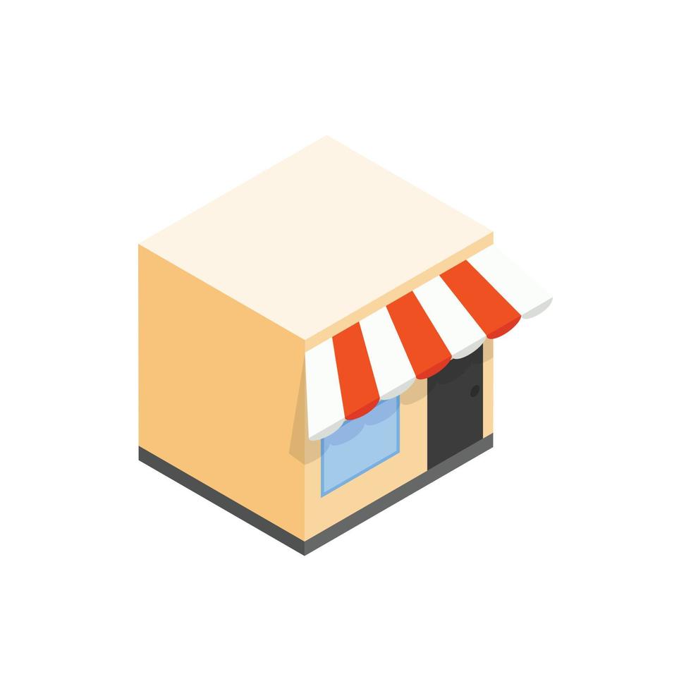 Cafe icon, isometric 3d style vector