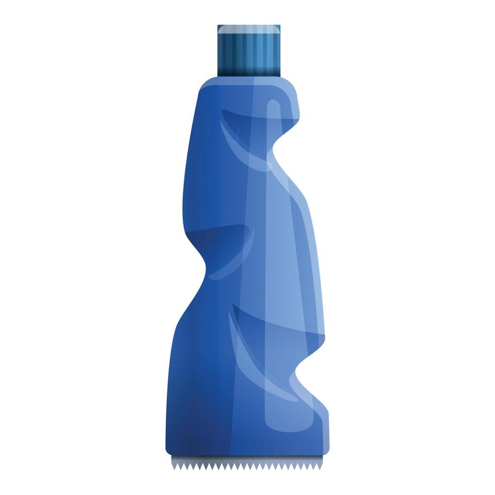 Garbage cleaner bottle icon, cartoon style vector