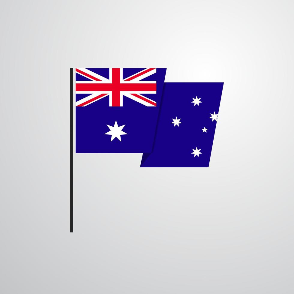 Australia waving Flag design vector