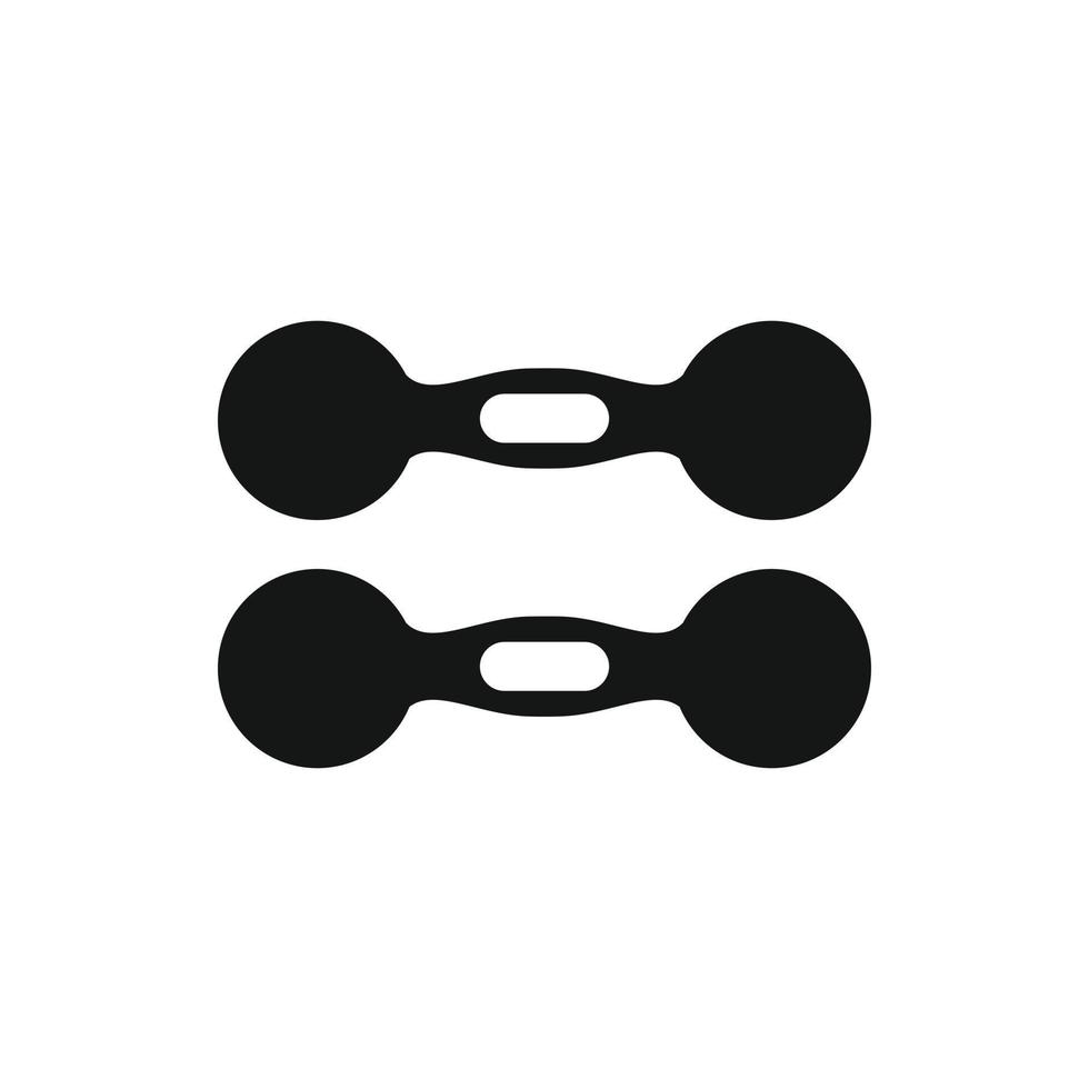 Pair of dumbbells icon, simple style vector