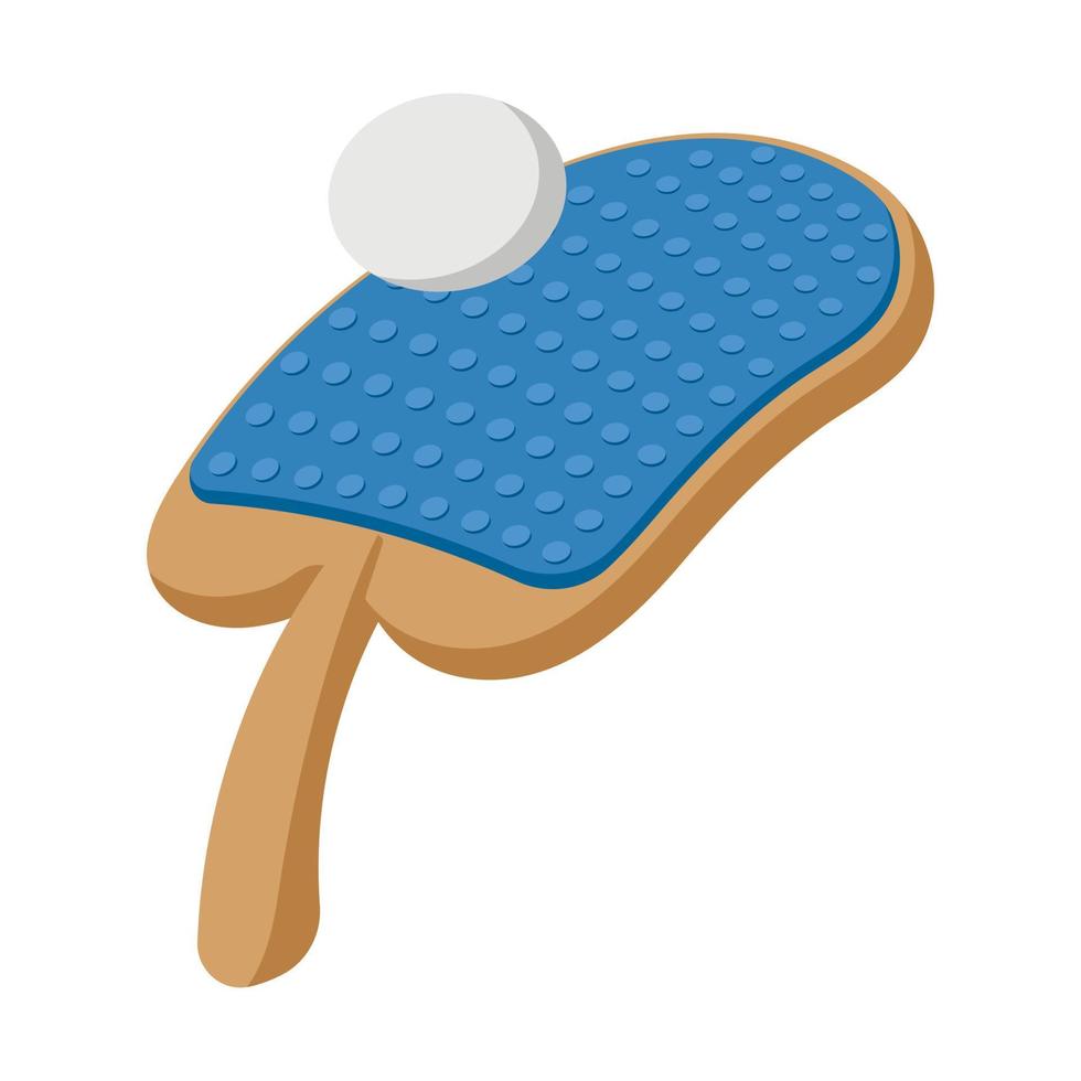 raqueta de tenis de mesa y pelota ilustración vector