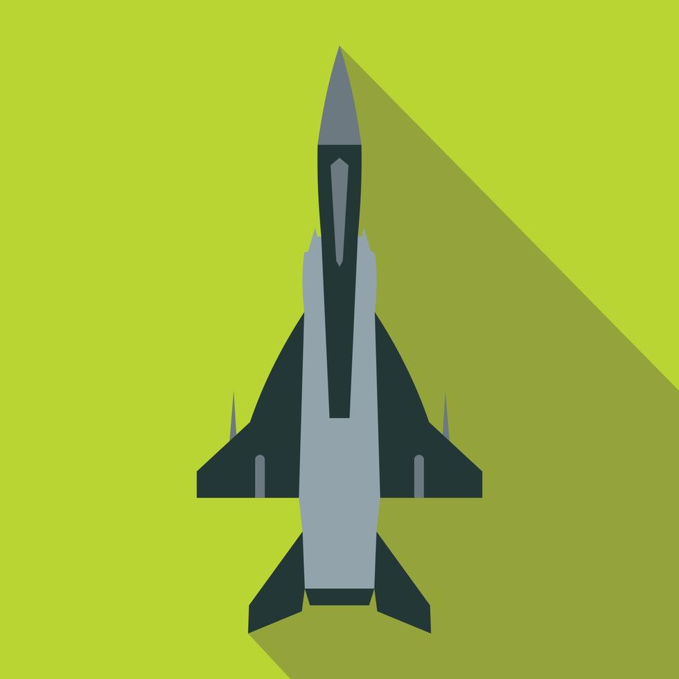 icono de avión de combate en estilo plano vector