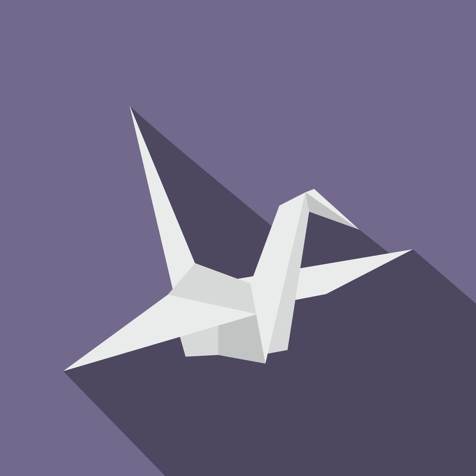 Paper Dove icon, flat style vector